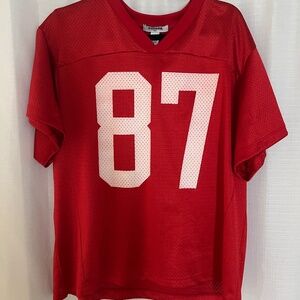 Red jersey tshirt